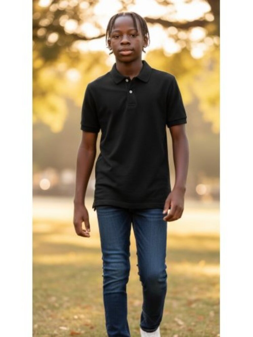 CARTER’S Black Short Sleeved Polo Boys Size 8
